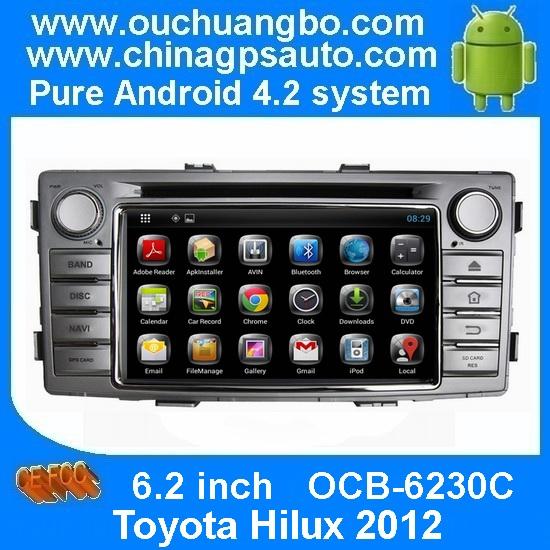 Ouchuangbo Auto Radio Head Unit DVD Player for Toyota Hilux 2012 Android 4.2 GPS iPod USB TV OCB-6230C