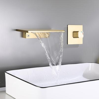 Bathtub Sink Wide Waterfall Spout Bathroom Faucet Wall Mount OEM