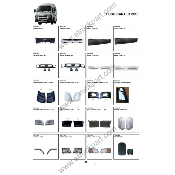 Chrome Grille Narrow For Fuso Canter 2010 Truck Spare Body Parts