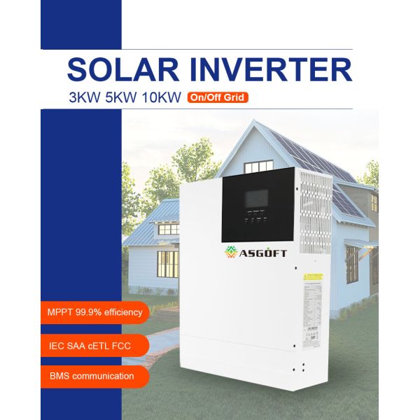 110/220v 3.5kw 5000w 5kw 10kw Off Grid MPPT Solar Inverter 3 phase