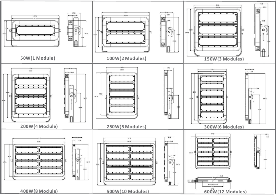 Угол пучка Multible предохранения от IP66 и IK10 футбольного стадиона серии 1250W прожекторов F5
