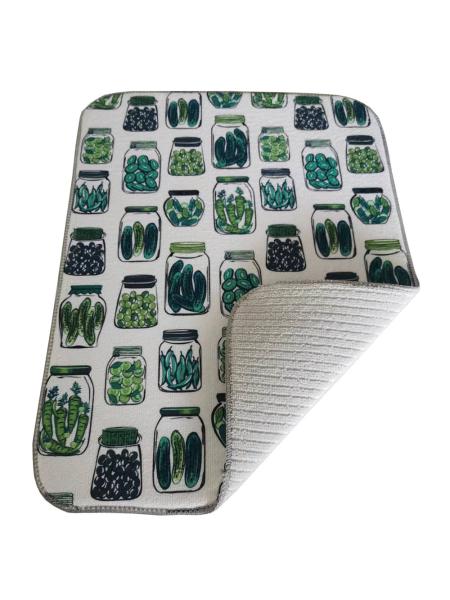 Microfiber Dish Mat Sublimation Kitchen Absorbent Microfiber Dish Drying Mat