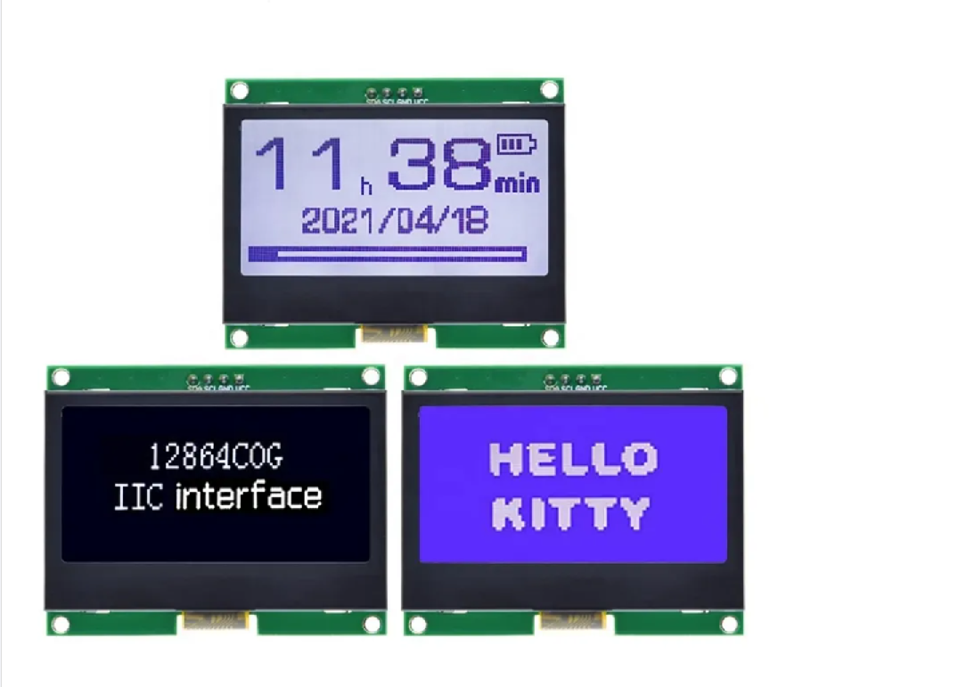COB COG Segment TFT LCD Module Green Yellow Blue white Back Groud