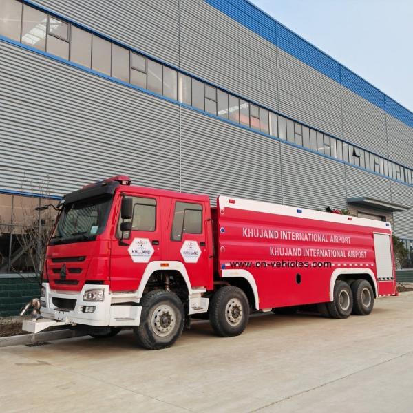 HOWO 12 Wheels 8X4 Water Rescue Fire Truck 351hp-450hp Fire Engine Fire Truck