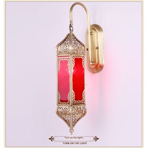 Lumières murales en cuivre ancien à LED de couleur