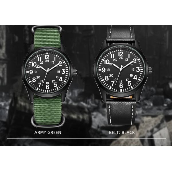 SR626SW Battey Classic Quartz Watches , PC21 Movt Nylon Wrist Watch