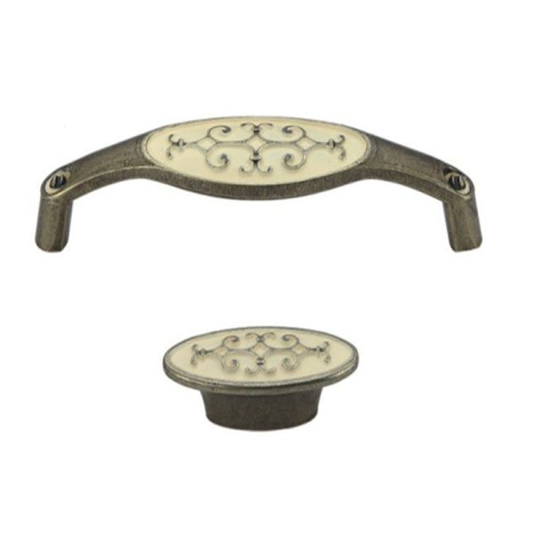 Oval GL8872 Kitchen Cabinet Knobs Chrome Arched Black Dresser Pulls Furniture Handles