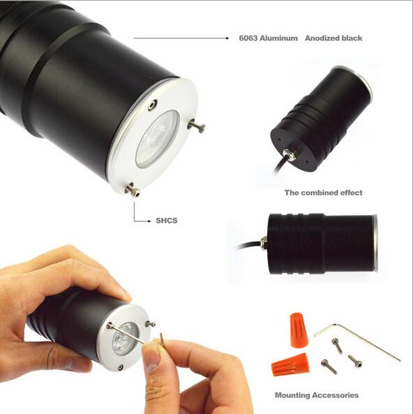 Outdoor Waterproof IP68 Landscape LED underwater lights 3W Poor Fountains light