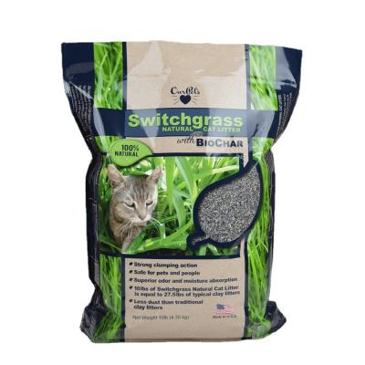 Cat Litter Packaging Bag 8 Side Sealed Handles Customizable Gravure Print Industrial Use
