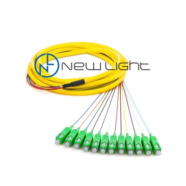 cabo de fibra ótica OS2 amarelo simples de 2m 7ft LC UPC