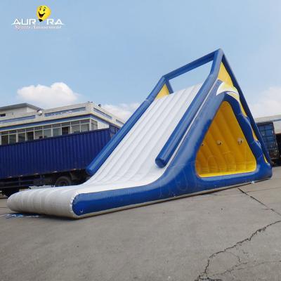 PVC Tarpaulin Outdoor Inflatable Water Toys Floating Water Slide Climbing Wall Tower For Sea