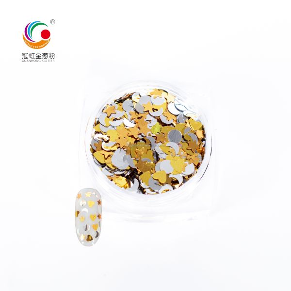 Bulk Cosmetic PET Glitter Powder Mixed Nail Sparkle Sequins 1KG