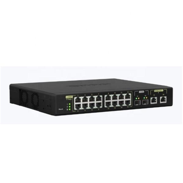 QSW-M2116P-2T2S 16-port 2.5GbE PoE+, 2-port 10GbE POE ++ And 2-port 10GbE Optical Fiber  L2 Web-based NMS Switch
