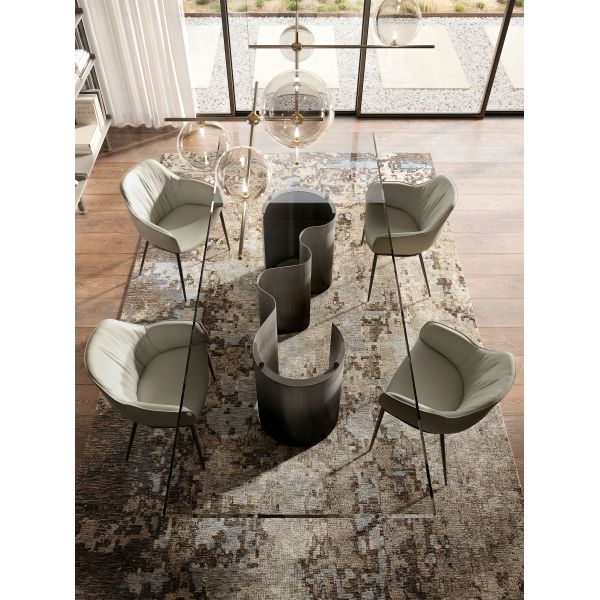 Tempered Clean Glass Dining Table And chairs Set Dining Room Furniture Table and Chair