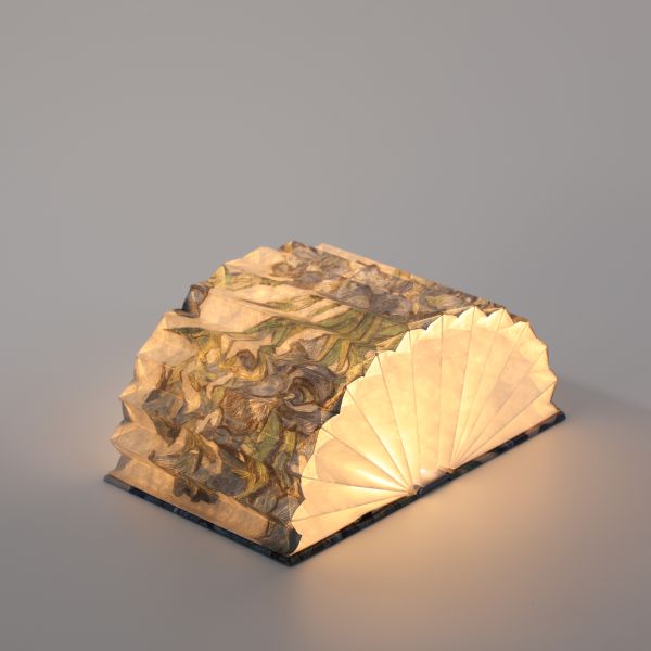 1200mAh Foldable Night Paper Book Lamp Flower Drawing Lighting