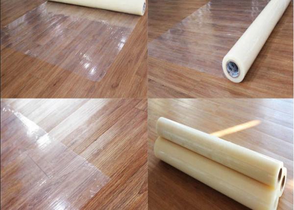 Clear Carpet Floor Protector Film , 300 ft Carpet Plastic Film With Good Adhesive