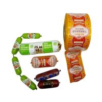 Matériaux d'emballage direct de l'usine des saucisses Enveloppes de saucisse en plastique jaune et rouge sur mesure