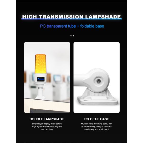 Lámpara de torre de señal de máquina CNC, indicador de 3 colores, luz de torre de alarma de advertencia