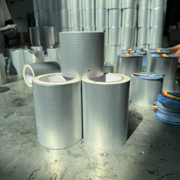 Aluminium Foil Butyl Rubber Tape , Waterproof Sealing Tape For Roof