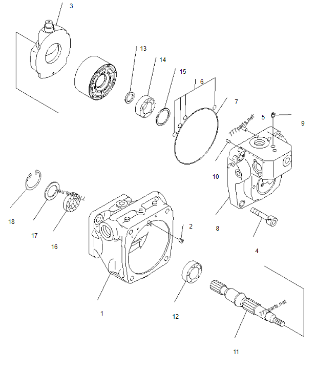 PC45R-8 Main Hydraulic pump for komatsu Excavator spare parts 708-1T-00132 708-1T-00131 Axial Piston pump aftermarket
