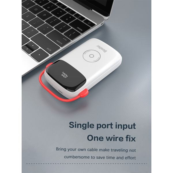 Abs Mini Portable Power Bank Charger Li Polymer Battery 10000mah With Digital Display