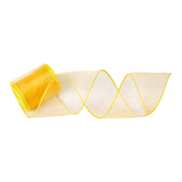Organza Fiado Sheer Ribbon Dia dos Namorados Fiado Edge Ribbon 2,5 polegadas Sheer Craft Ribbon