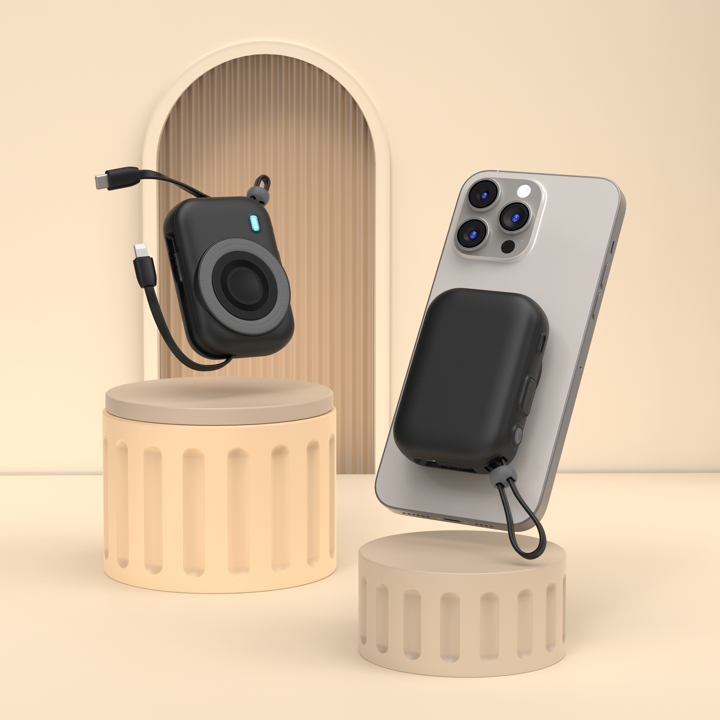 Banco de energía de carga inalámbrica magnética de 15W 10000mAh Negro