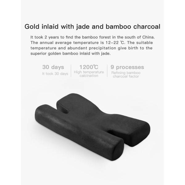 Anti Aging Pillow for Side Sleepers Bravo Bamboo Charcoal Memory Foam Cervical Pillow