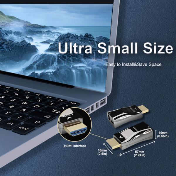 5VDC HDMI Over Fiber Extender 4K 30Hz / 1080P 60Hz Suporte de vídeo 300m