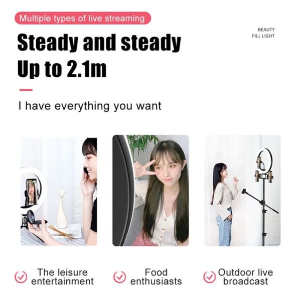 Черный USB UN700 поручая 10 свет заполнения красоты дюйма 3200K