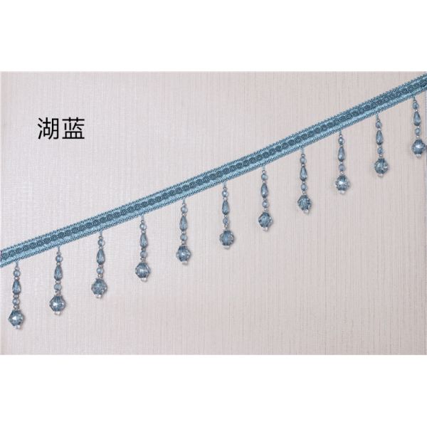 Handmade fashionable chain beads lace tassels fringes for curtain/sofa/pillow decoration