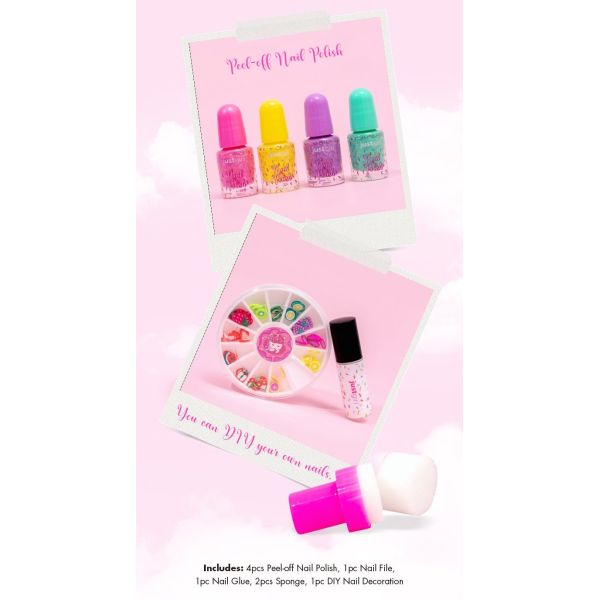 Customizable Sleek DIY Nail Art Kit Kids Nail Set Peel Off Non Toxic