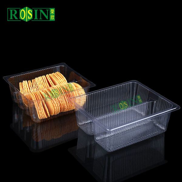 Transparent Plastic Biscuit Packing Tray Disposable Thermoformed PET