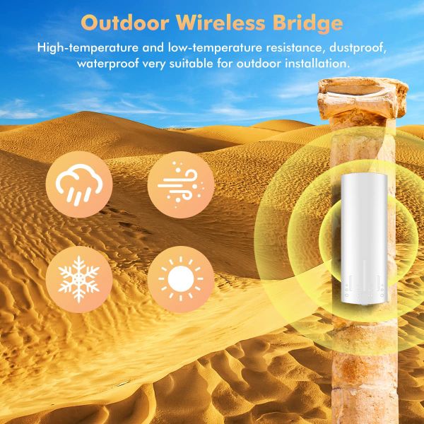 Мост точкаый-точка гигабита 5.8G на открытом воздухе WiFi беспроводной с антенной с высоким коэффициентом усиления 14DBi