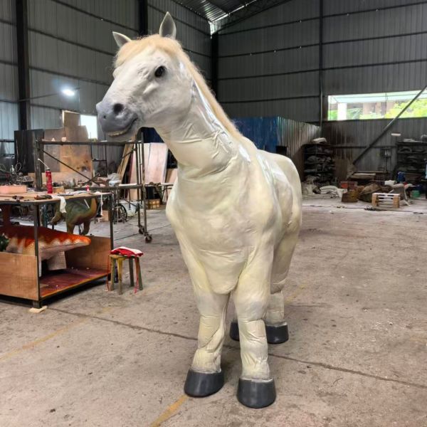 Customized Performance Realistic Animatronic Horse Animal Double Person Costume for Sale