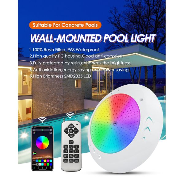 IP68 Waterproof RGB Pool Lights SMD 2835 25W Warm White For Pools Decorative