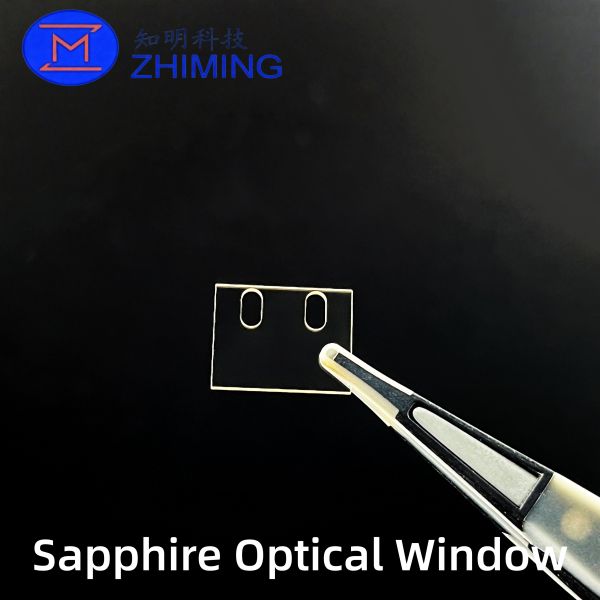Customized Square Sapphire Optical Window with Through Hole