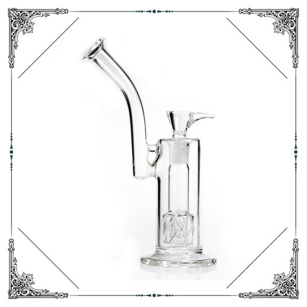 10'' Smoking Glass Water Bubbler With Color Doubler Showerhead Perc Hookah