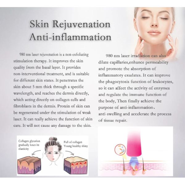 Lipolysis Liposuction 980 1470nm Diode Laser Machine Skin Rejuvenation