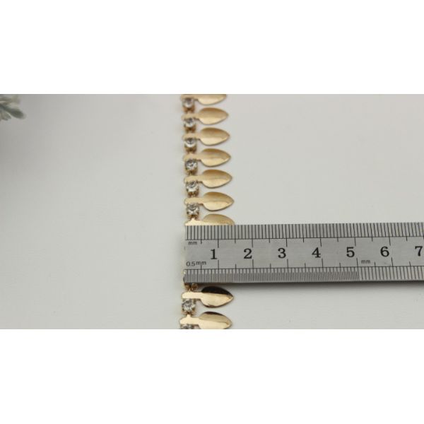 Fine products bag hardware gold leaf diamond decorative iron bag metal chain