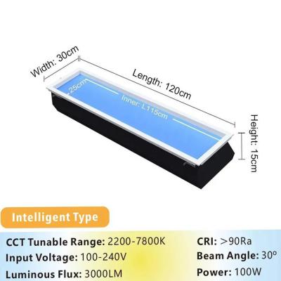 Ultra-Thin 150mm LED False Skylight – Sunset to Sunrise Function, Mesh 5.0/DALI/0-10V Compatible, 4000+ Lumens, AC100-240V, Perfect for Smart Homes & Offices