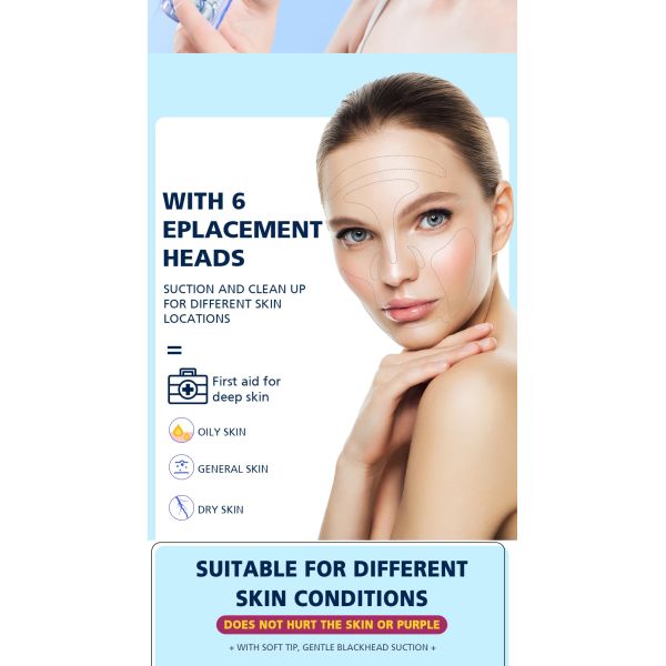 Vacuum Suction Blackhead Remover Pore Cleaner for Face Cleaning and Acne Removal Kit