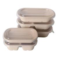 100 % paille de blé compostable 500 ml 700 ml 800 ml Récipient alimentaire en pulpe de fibre