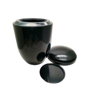 Funeral Products Coffin Hardware Plastic Urn For Ash Capacity 3.3L In Black