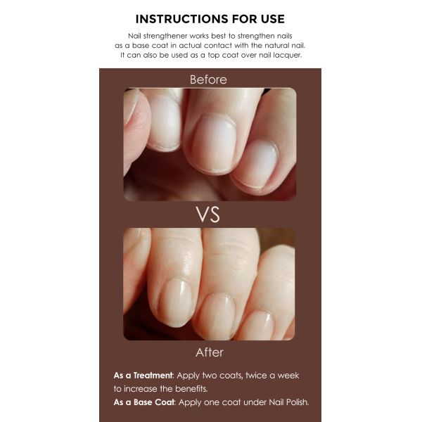 15 ml de traitement de renforcement des ongles doux blanc rose pour des ongles plus forts Croissance et durcissement AIR DRY Cure Time Logo personnalisé