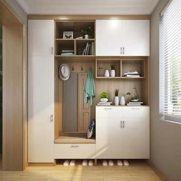 Entryway Customized Wooden Slimline Shoe Storage Cabinet  Plywood Hardwood