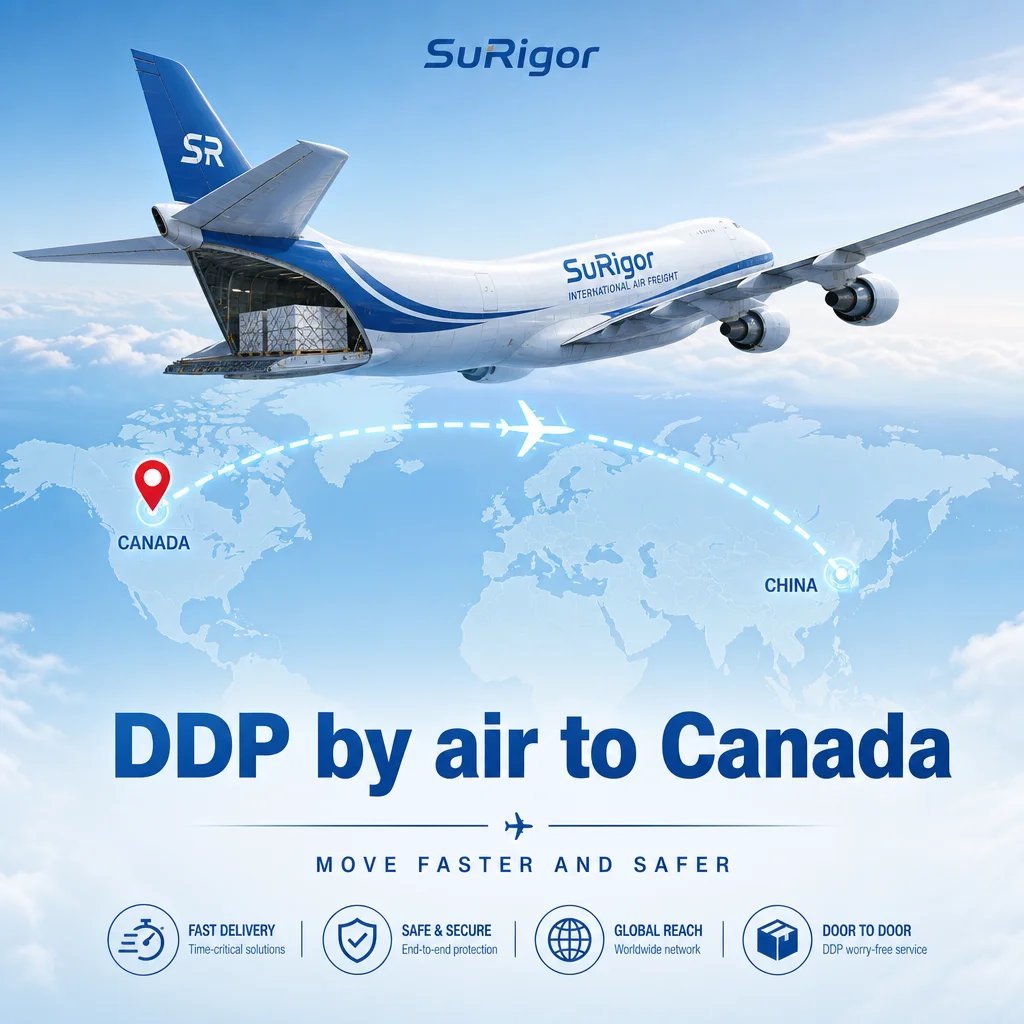 Fast Transit 3-7 Days DDP Air Freight to Canada with One Flat Rate and No Broker Needed