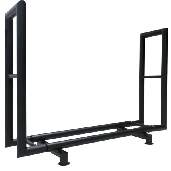 Storage 4ft Steel Firewood Log Holder , Outdoor Fireplace Wood Holder