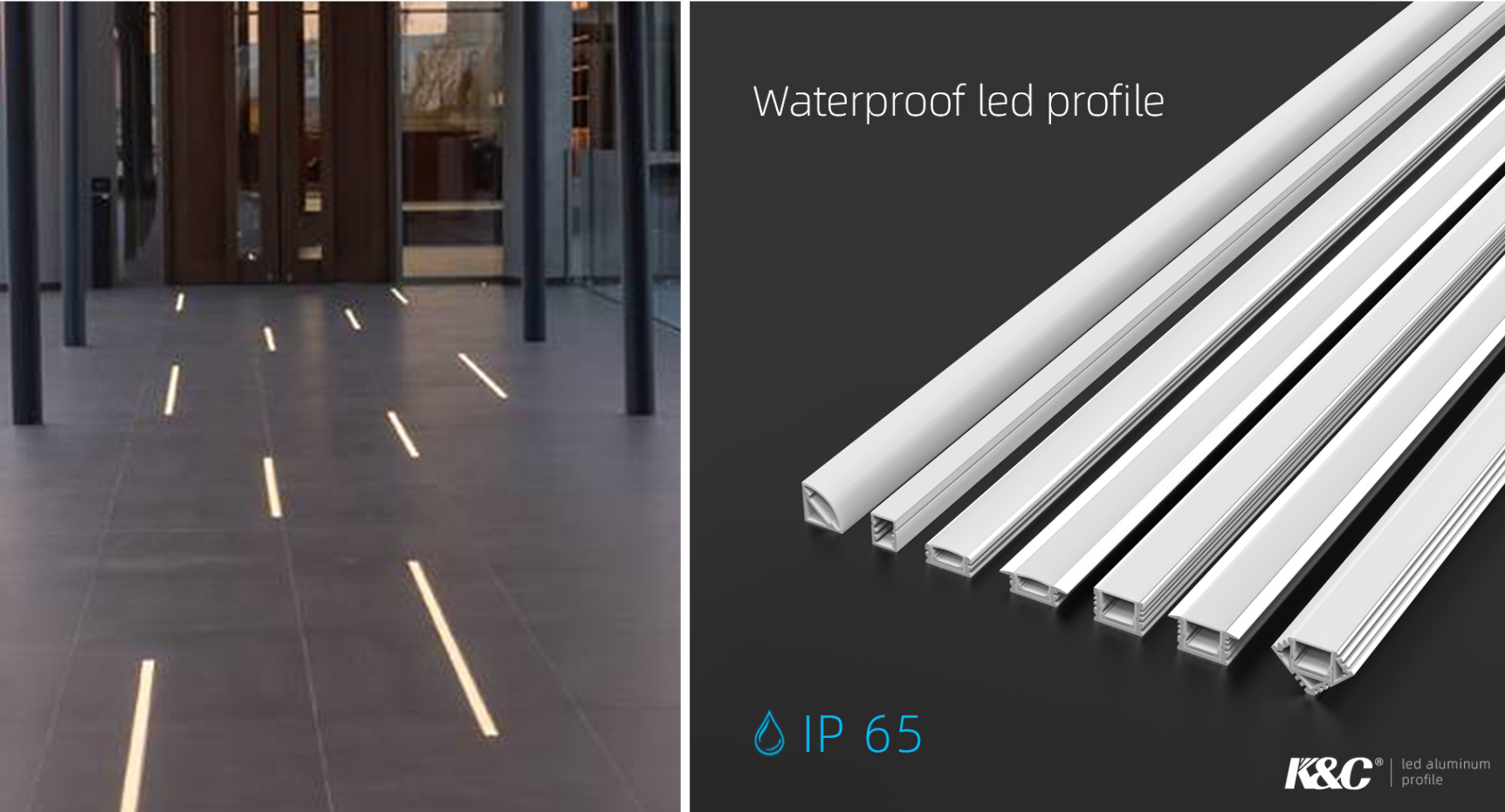 Пол освещая Sandblasting алюминиевое снабжение жилищем приведенное прокладки с отражетелем