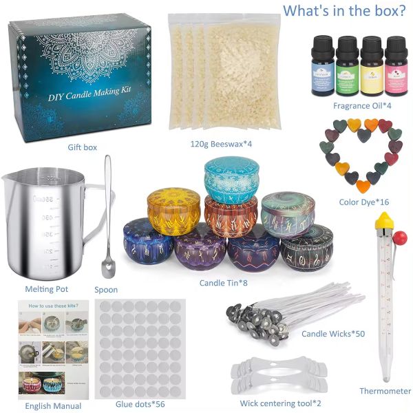 Adults Diy Scented Candle Kit Christmas Scented Candle Wax Kit